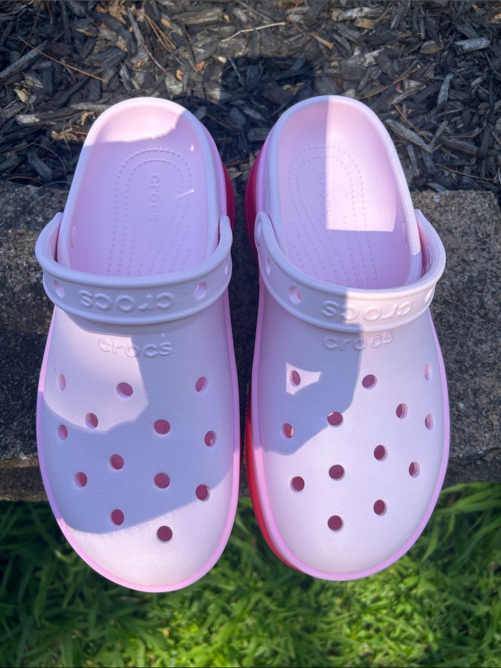 CROCS Classic Stacked Clogs- Dragon Fruit - Picture 3 of 8